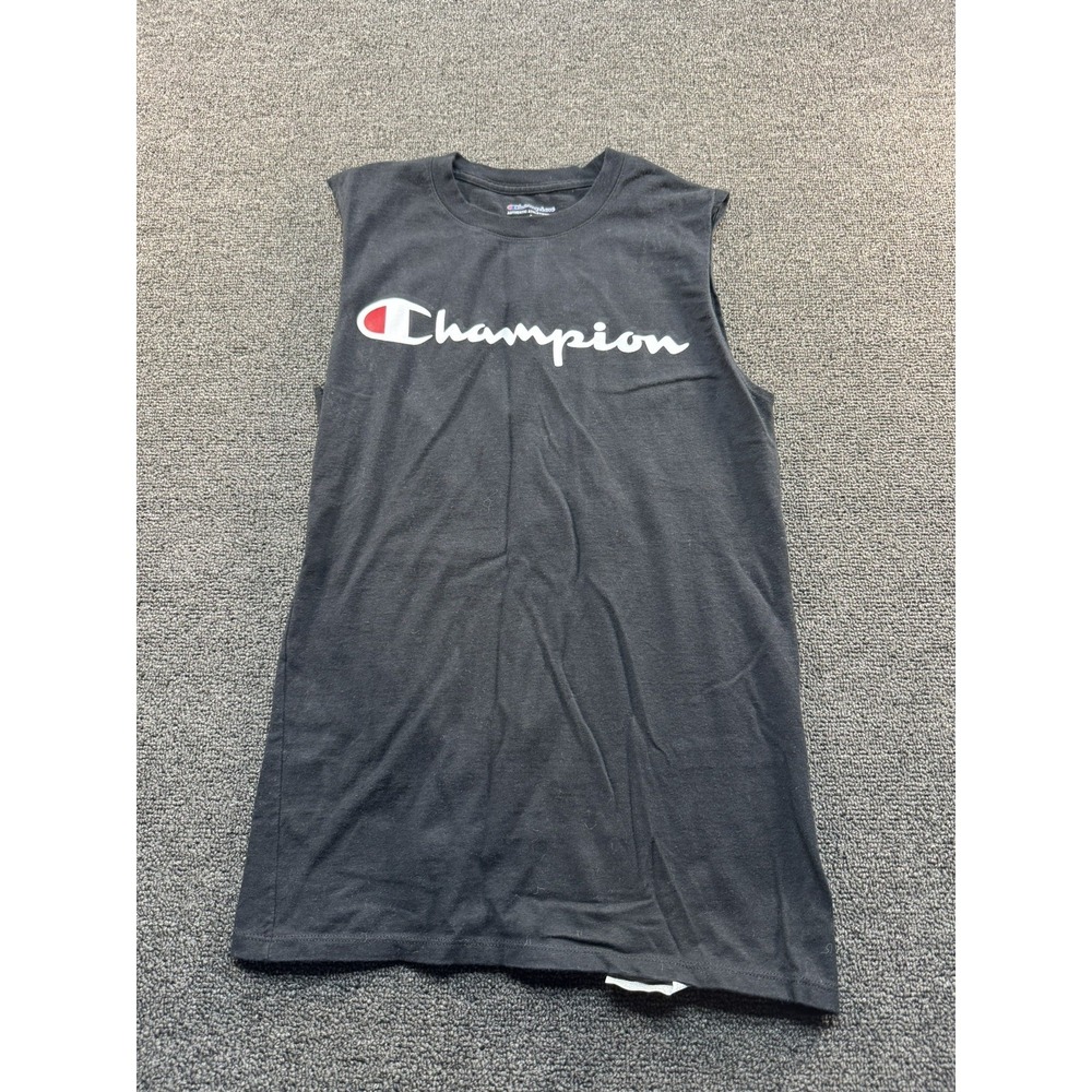 Champion T-Shirt Graphic Muscle Classic Men's Script Logo Tank Top Small